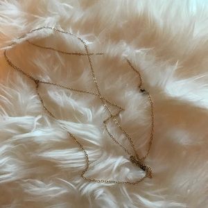 Gold harness body chain